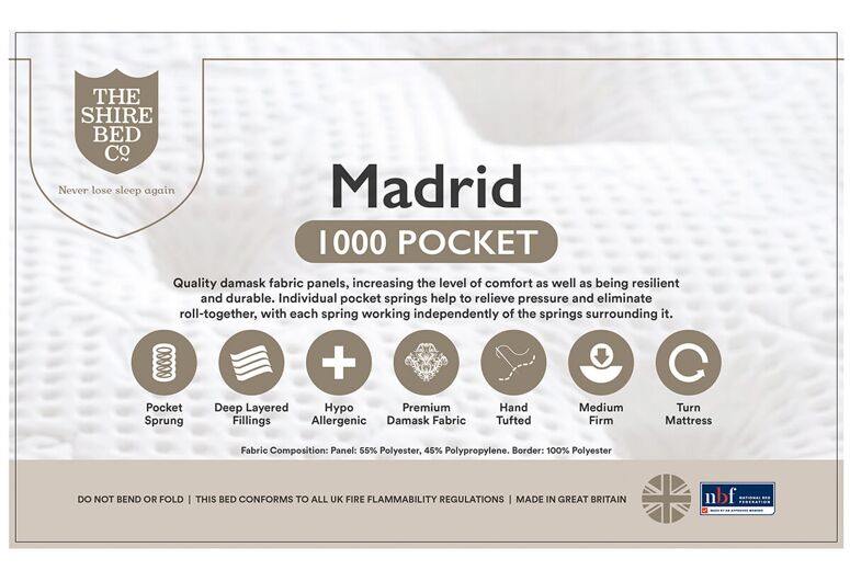 Shire Madrid 1000 Pocket Mattress