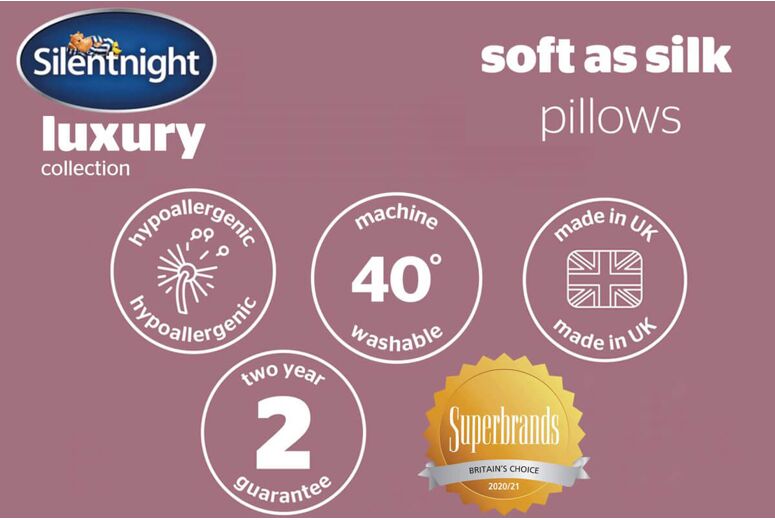Silentnight Soft As Silk Pillow Twin Pack