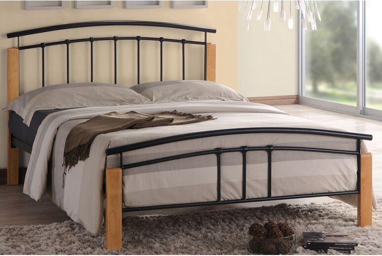 Time Living Tetras Black and Beech Bed Frame