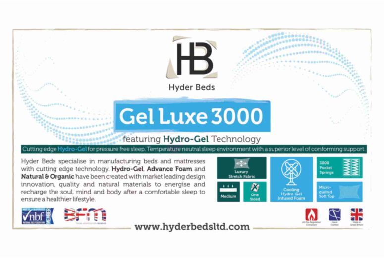 Hyder Black Gel Luxe 3000 Plush Top Mattress