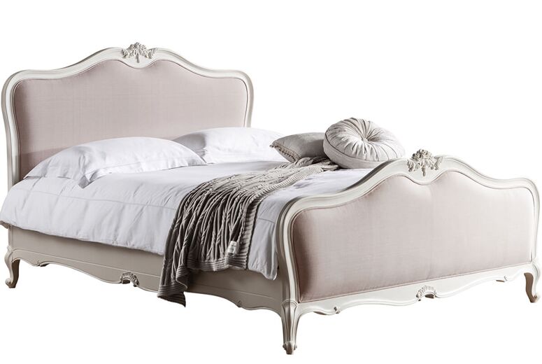 Frank Hudson Living Chic Vanilla with Fabric Detailing Bed Frame