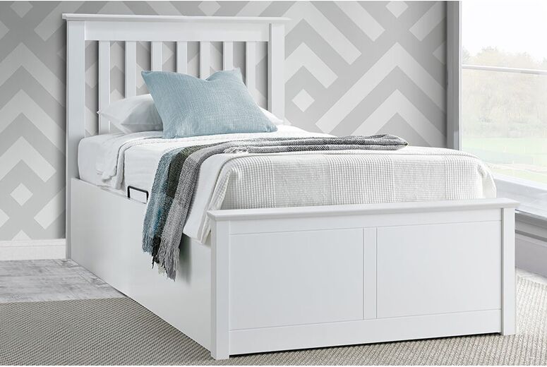 Bedmaster Francis White Ottoman Bed
