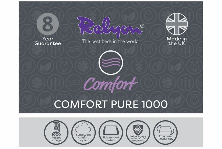 Relyon Comfort Pure 1000 Divan Bed Set