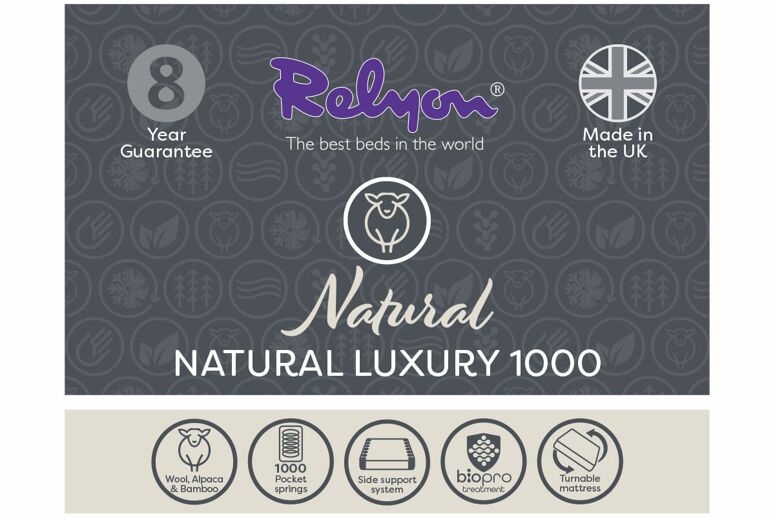 Relyon Bliss 1000 Pocket Natural Divan Bed Set