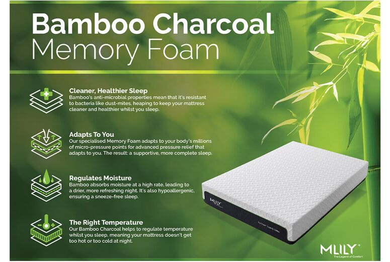 MLILY Bamboo+ Deluxe Memory 1500 Pocket Mattress
