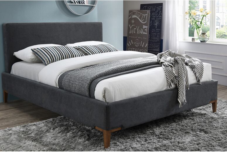 Time Living Durban Grey Fabric Bed Frame
