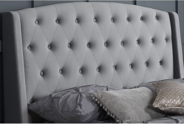 Birlea Balmoral Grey Velvet Fabric Bed