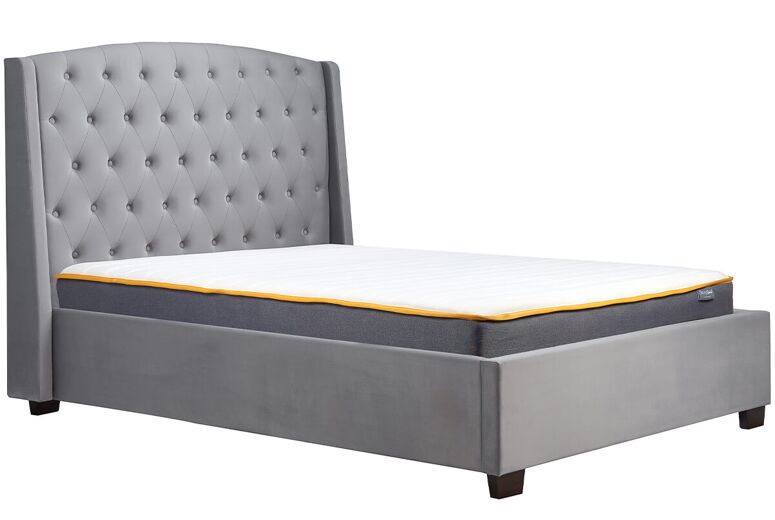 Birlea Balmoral Grey Velvet Fabric Bed