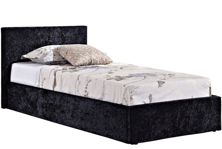 Birlea Berlin Black Crushed Velvet Ottoman Bed