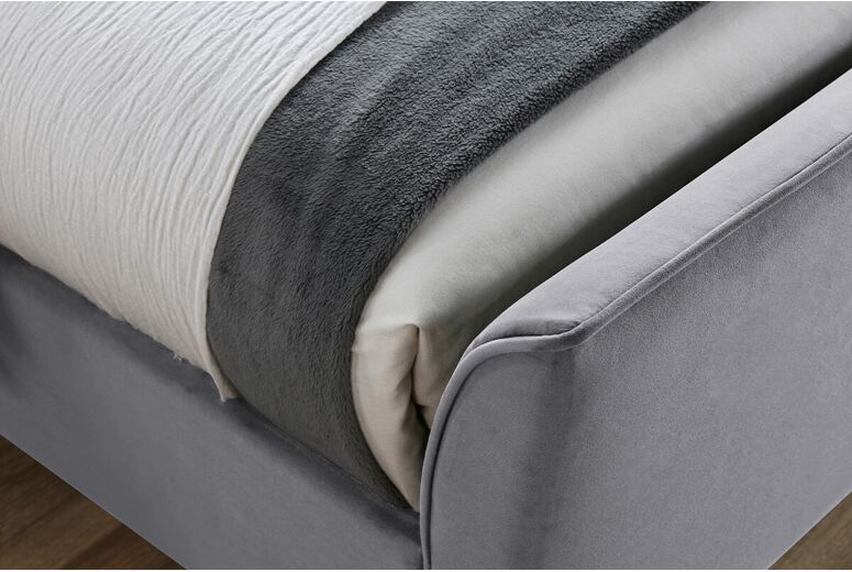 Birlea Clover Grey Velvet Fabric Bed