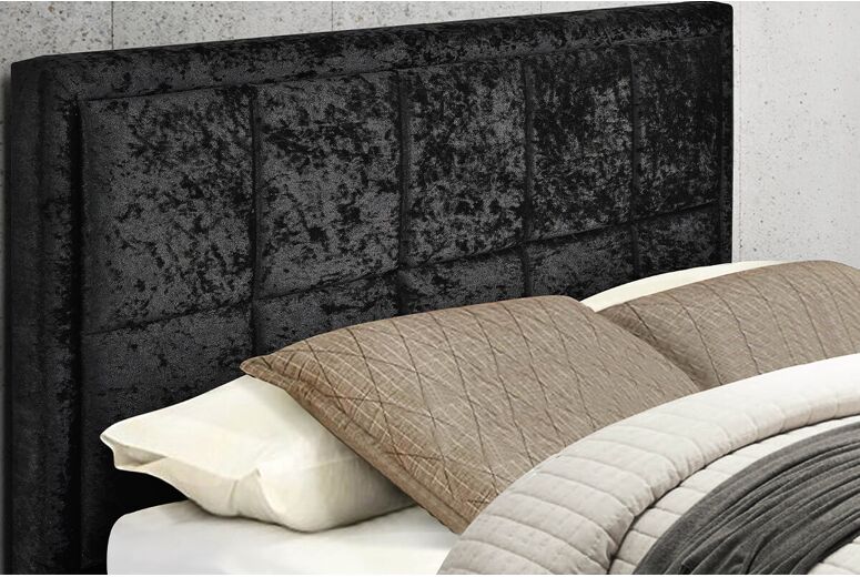 Birlea Hannover Black Crushed Velvet Fabric Ottoman Bed
