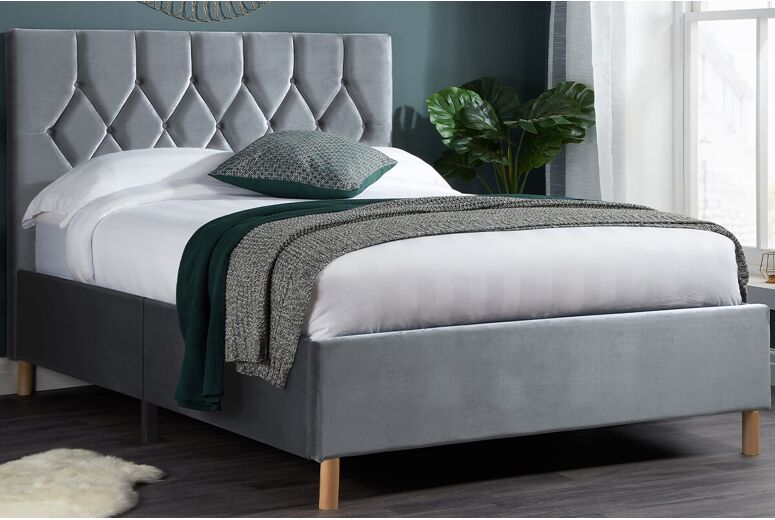 Birlea Loxley Grey Fabric Bed