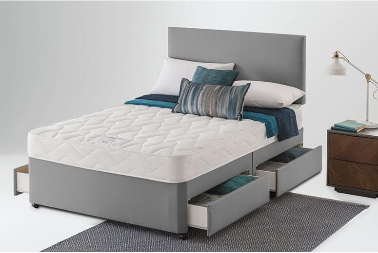 Layezee Traditional Microquilt Divan Bed Set