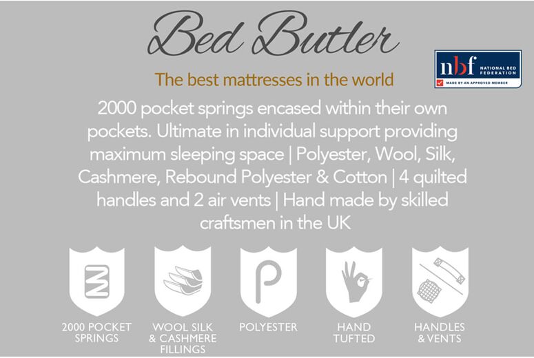 Bed Butler Giverny 2000 Pocket Natural Mattress